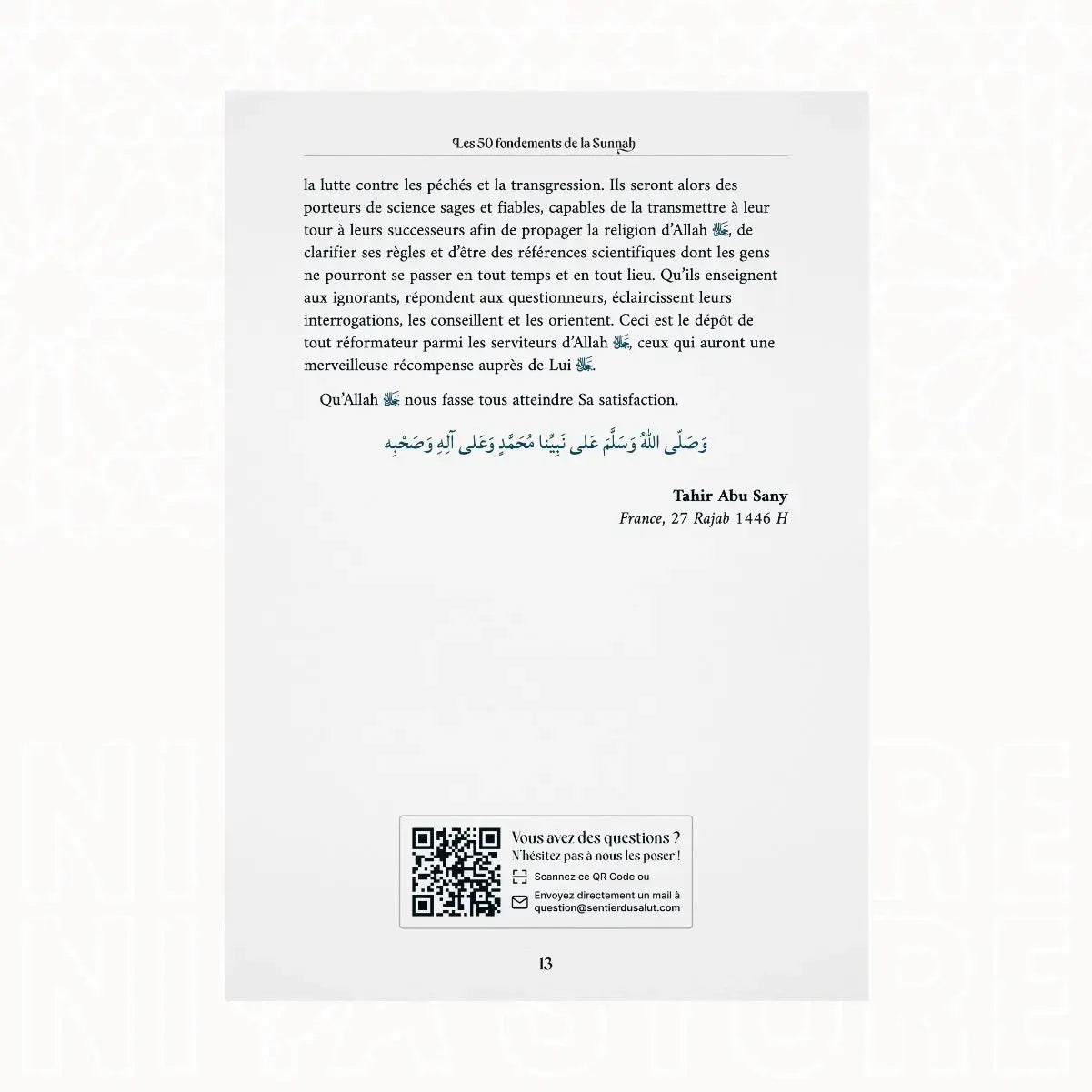 Les 50 Fondements de la Sunnah - Le shaykh Sulayman Ar-Ruhayli - Niya Store