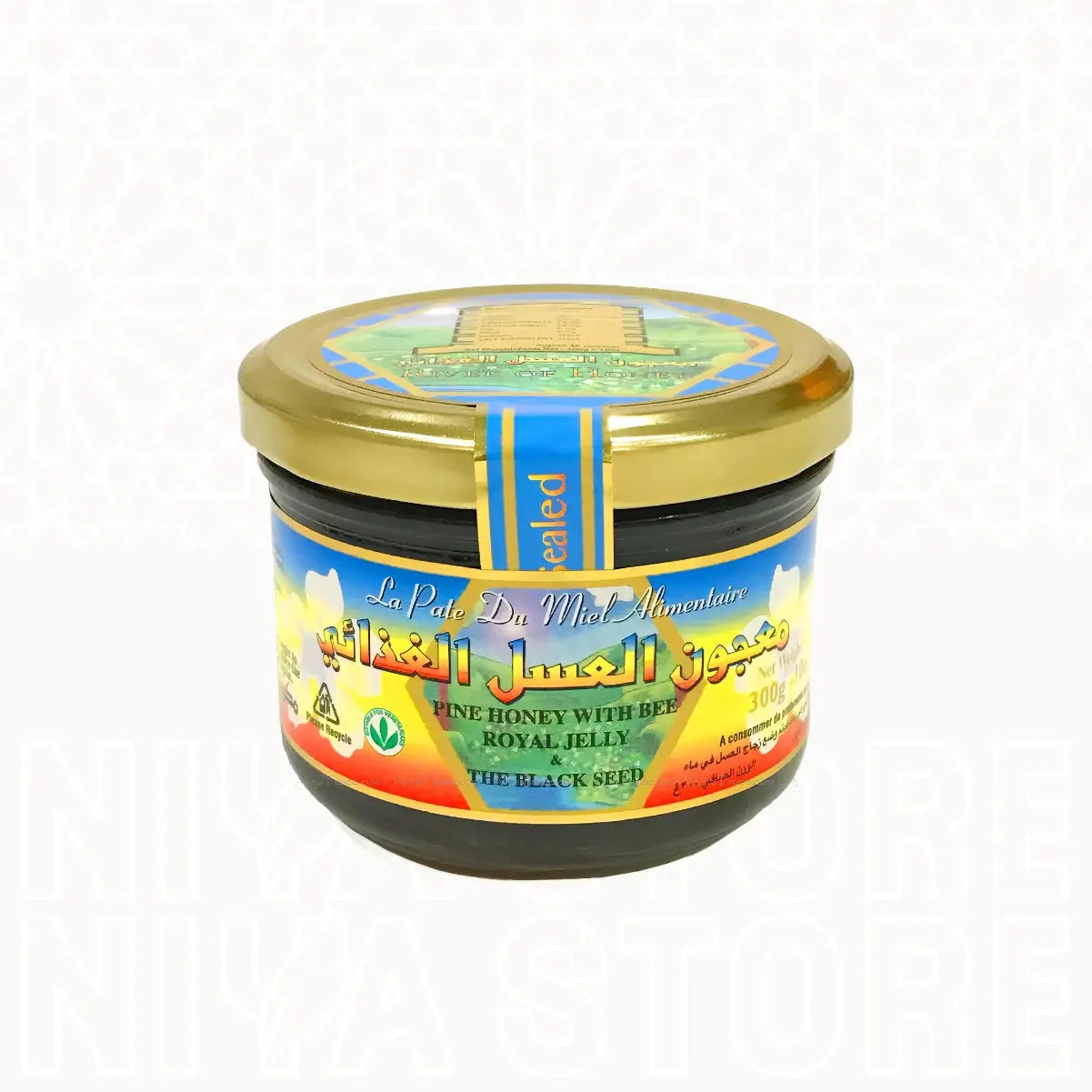 Miel de pin de montagne avec gelée royale et graines de nigelle - Niya Store