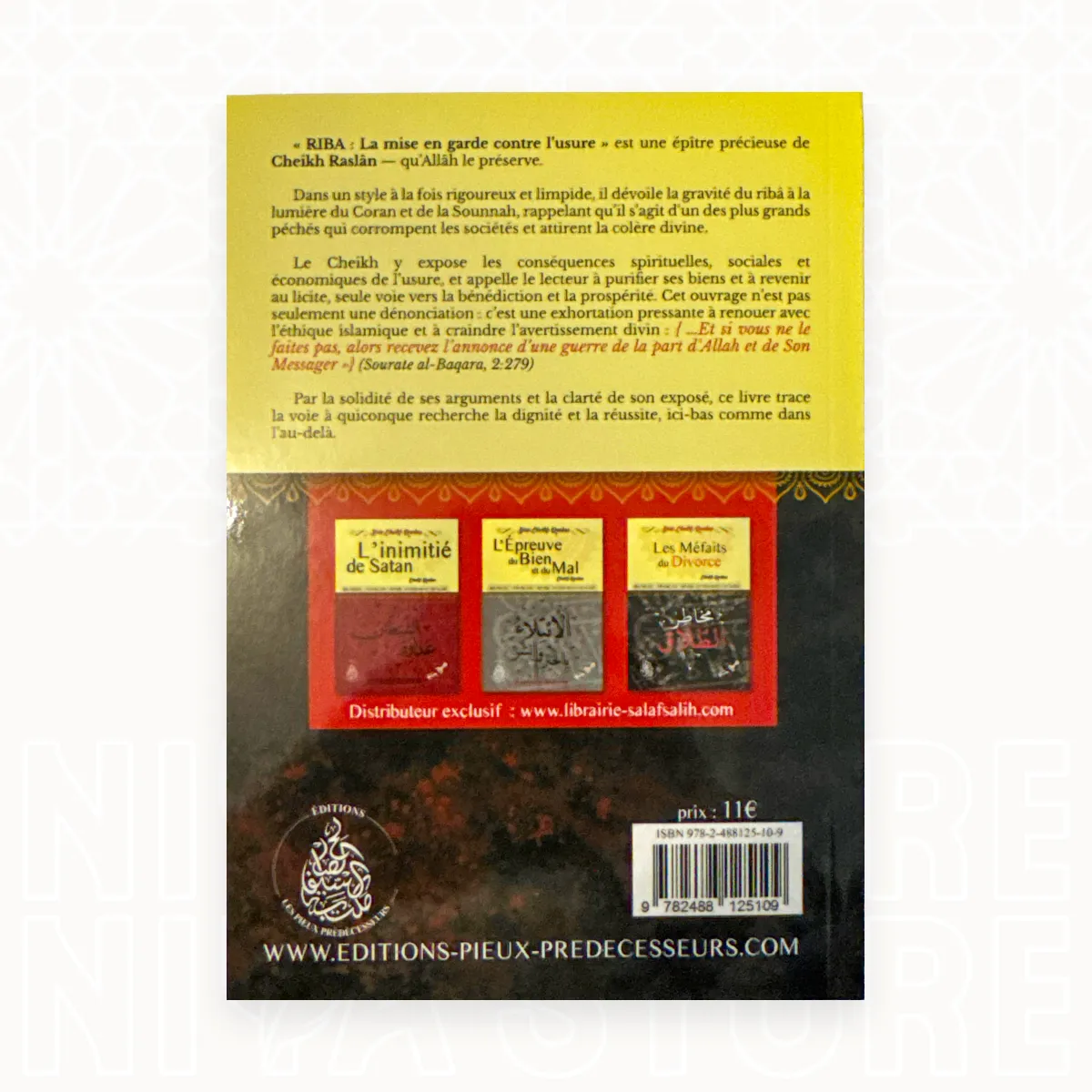 RIBA : La mise en garde contre l’usure - Cheikh Raslan