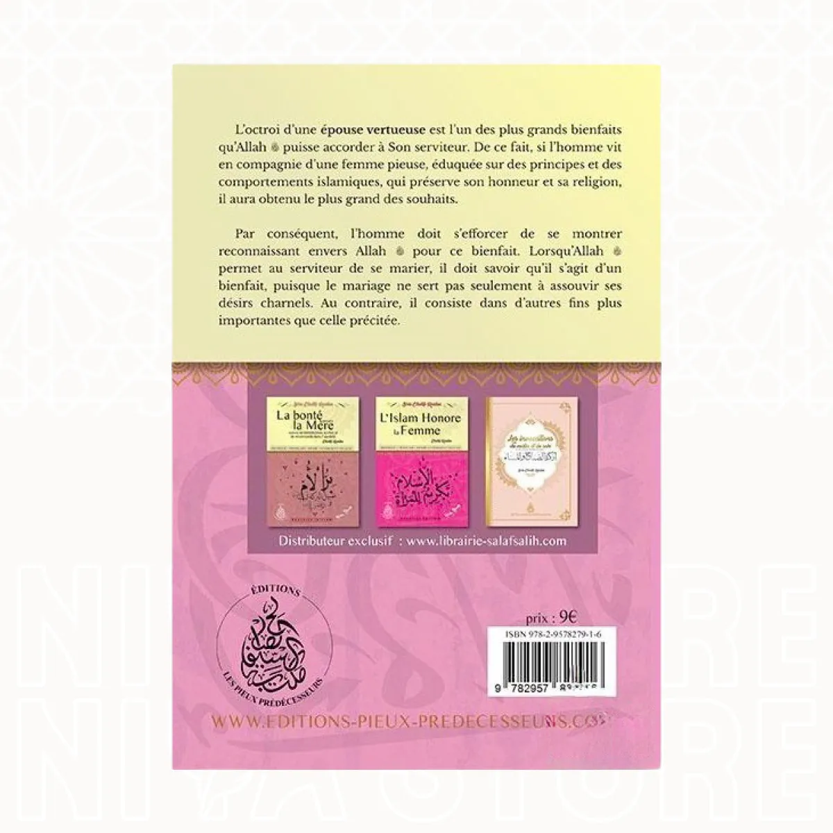 Le mariage : bienfaits et bienséances - Le Cheikh Raslan - Niya Store