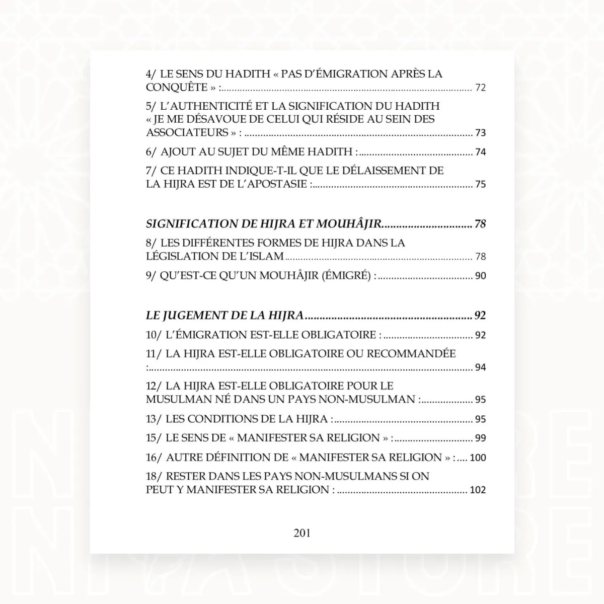 Réponses des grands savants au sujet de la hijra