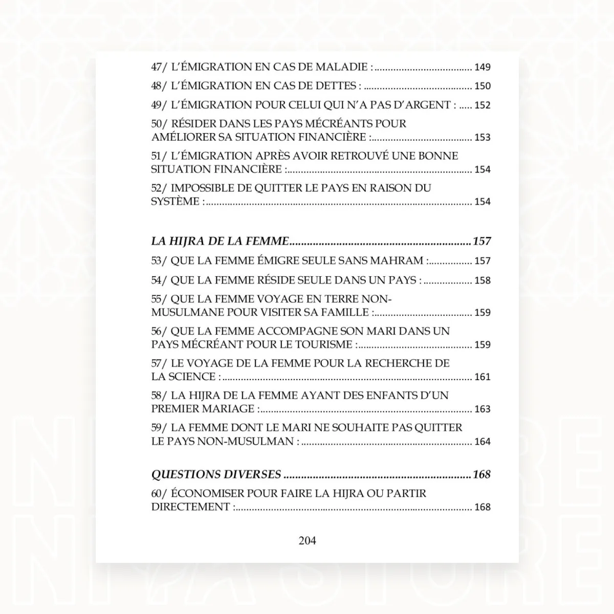 Réponses des grands savants au sujet de la hijra