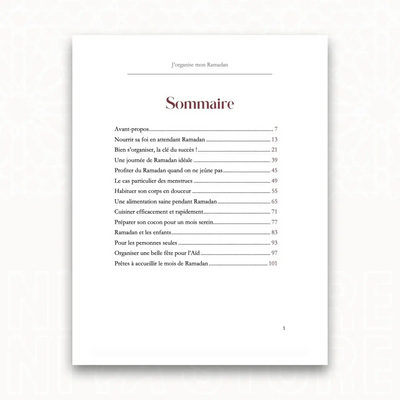 J'organise mon Ramadan - Plan d'action pour tirer le meilleur du mois béni - Le Livre Kataba éditions