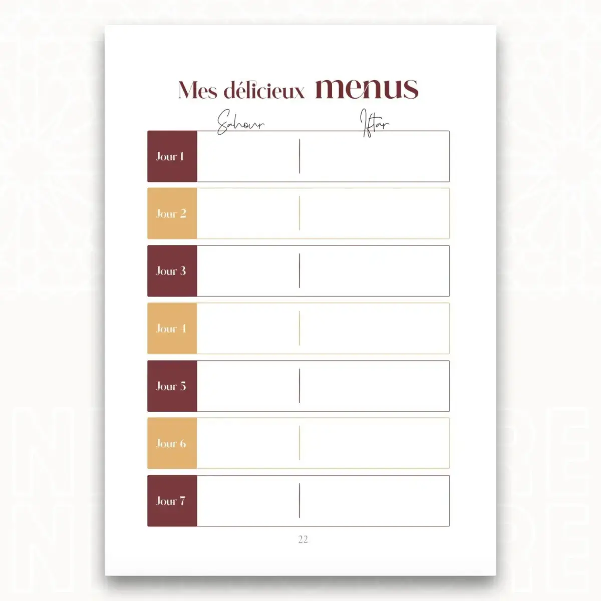 J'organise mon Ramadan - Le Planner Kataba éditions