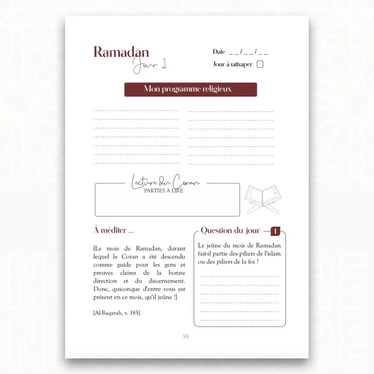 J'organise mon Ramadan - Le Planner Kataba éditions