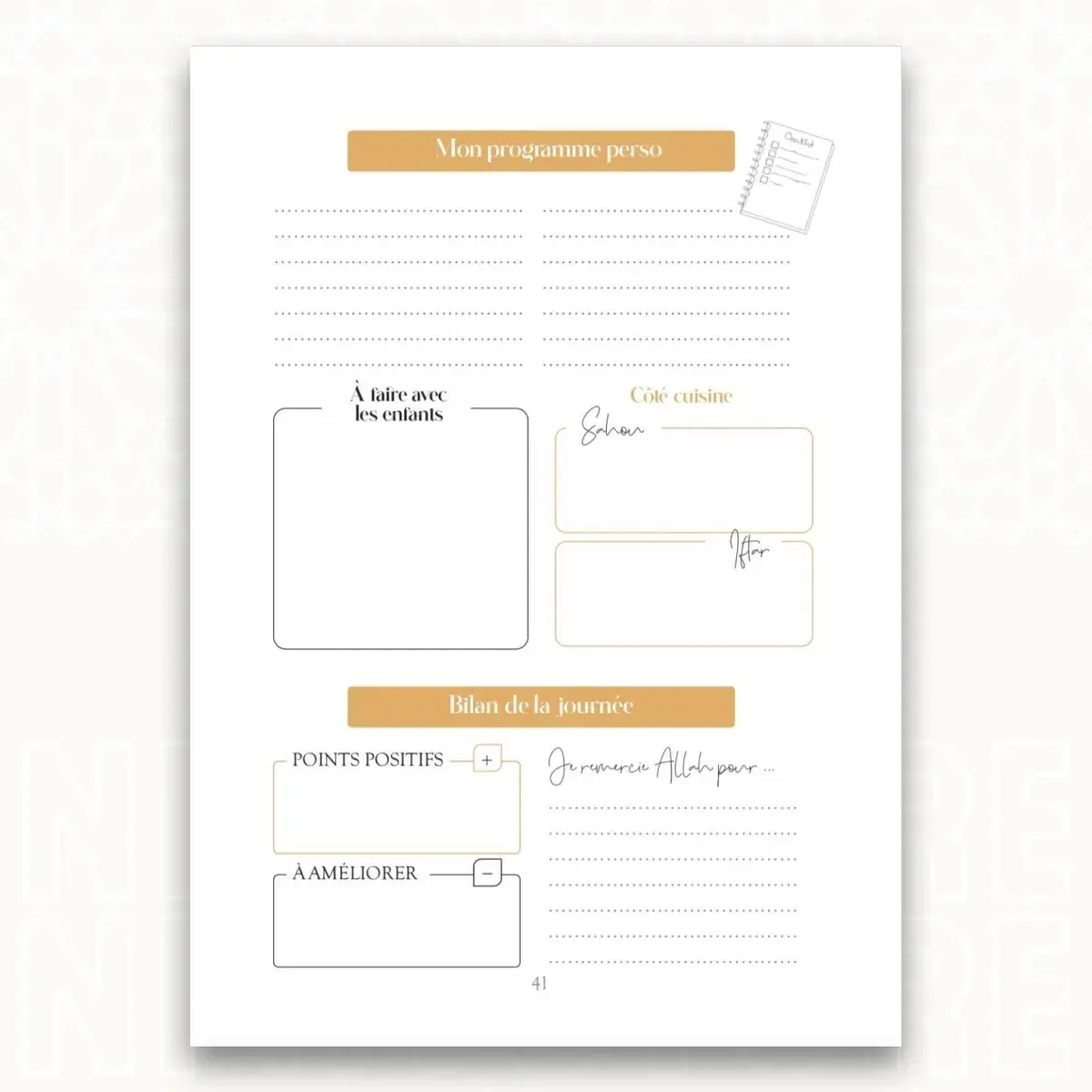 J'organise mon Ramadan - Le Planner Kataba éditions